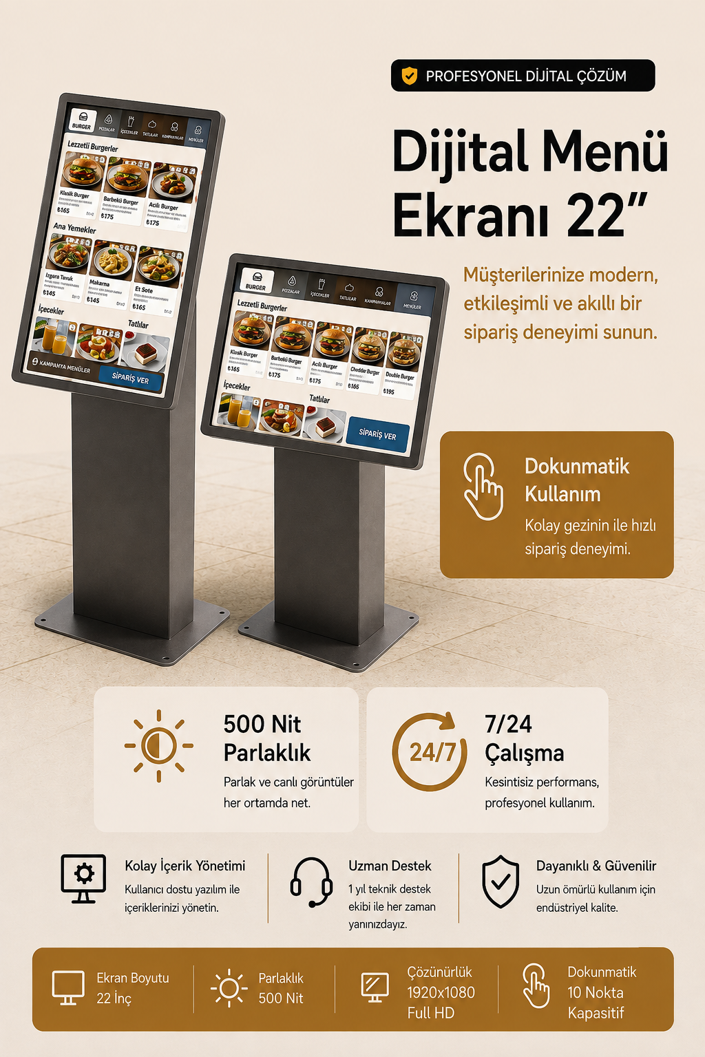 Dijital Menü Ekranı 22