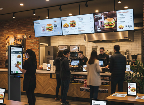 Endüstriyel Digital Signage Display (Menuboard) 4x1