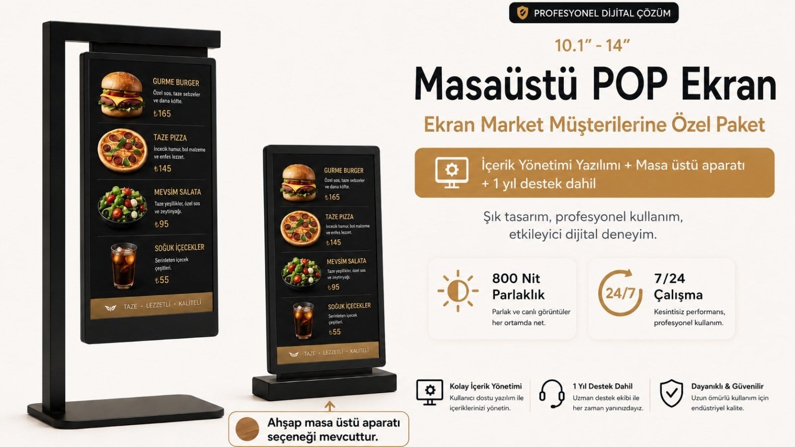 Table Top Menu Display 