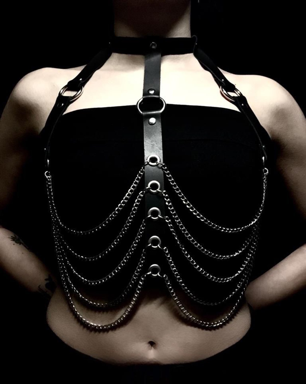 HARNESS Handmade Gothic Chain Body Belt