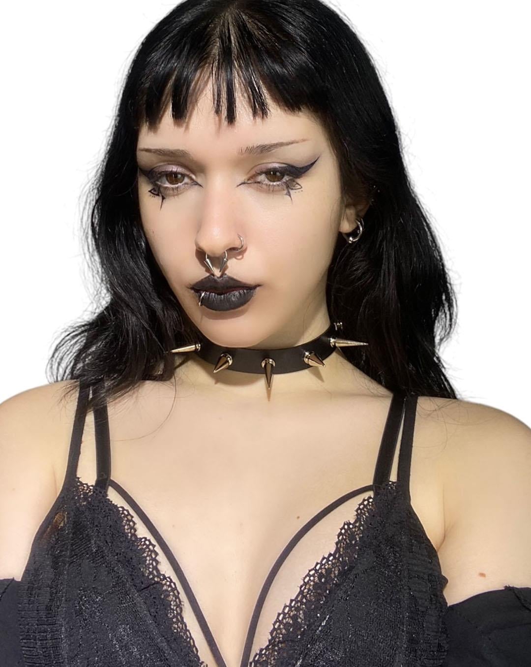 CHOKER Handmade Gothic 7Spike Style