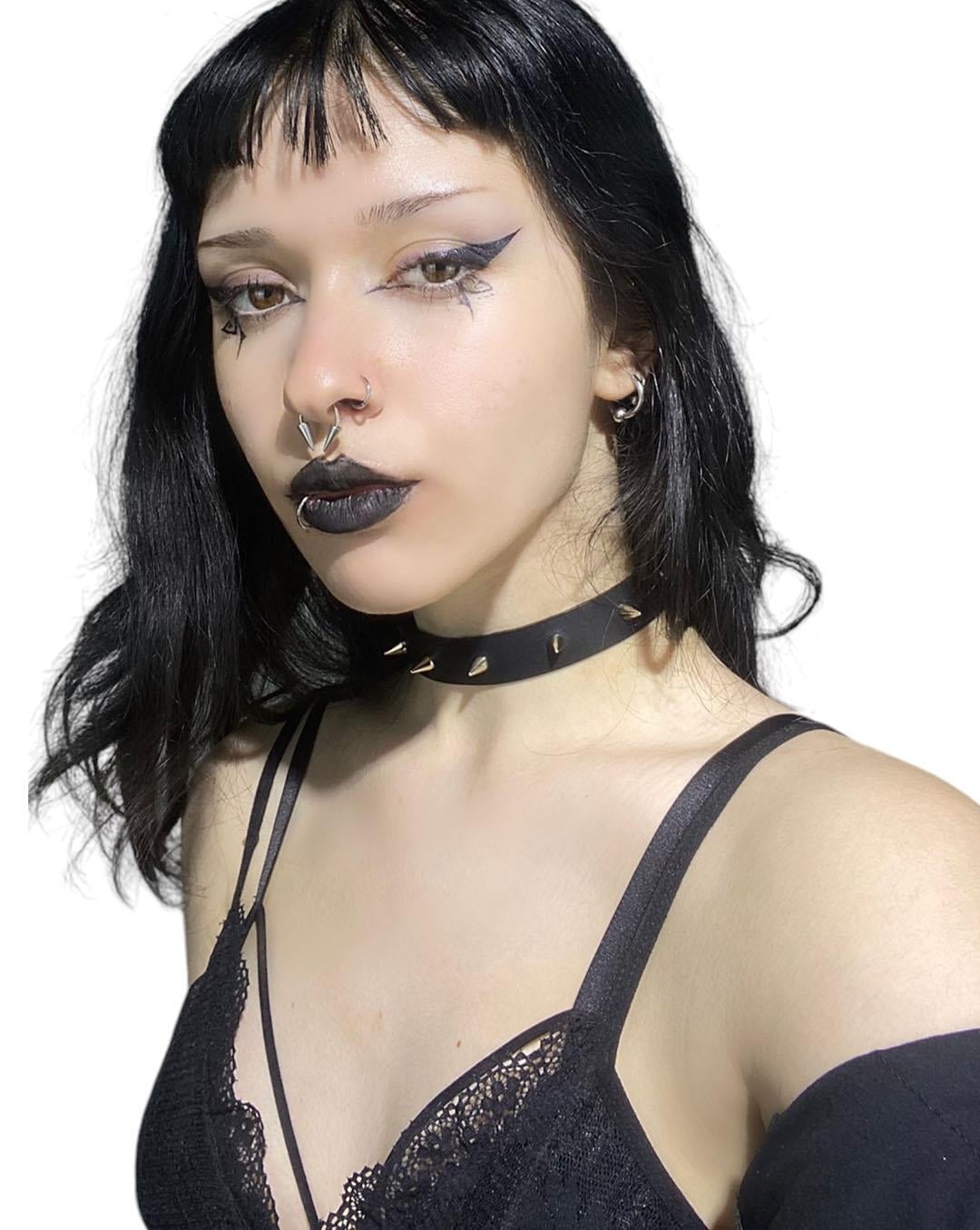 CHOKER Handmade Gothic 9Spike Style