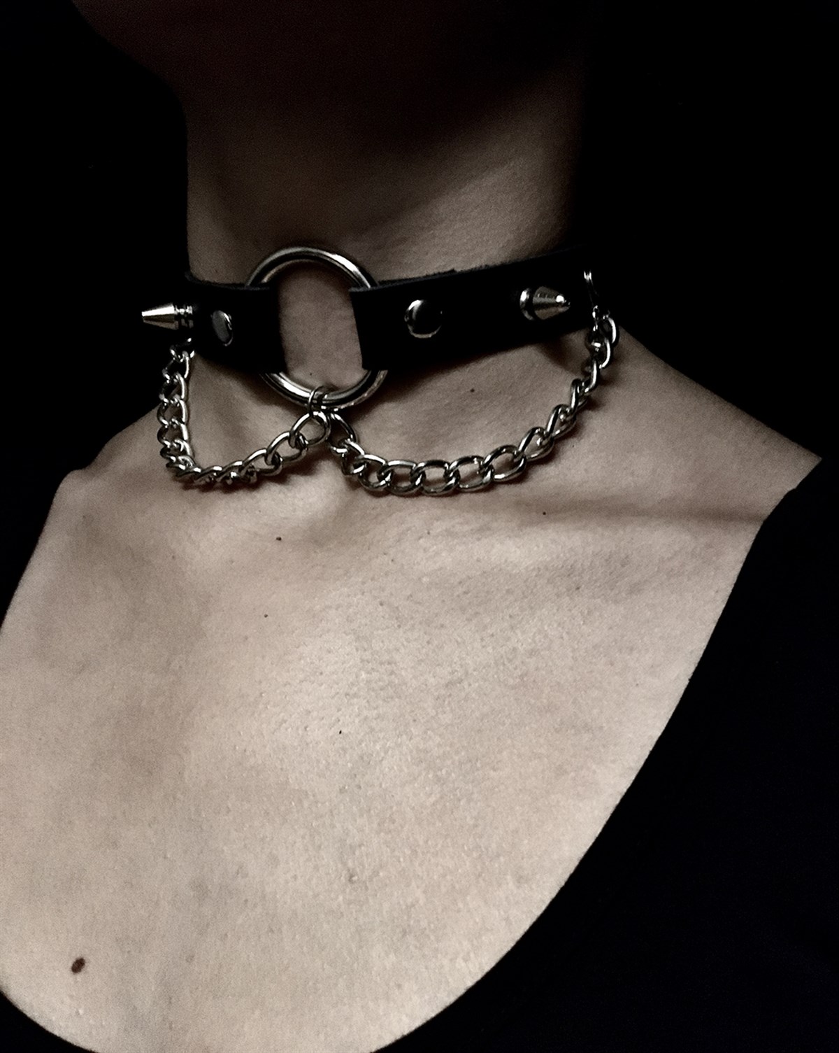 CHOKER Handmade Gothic Style Ring Chain 