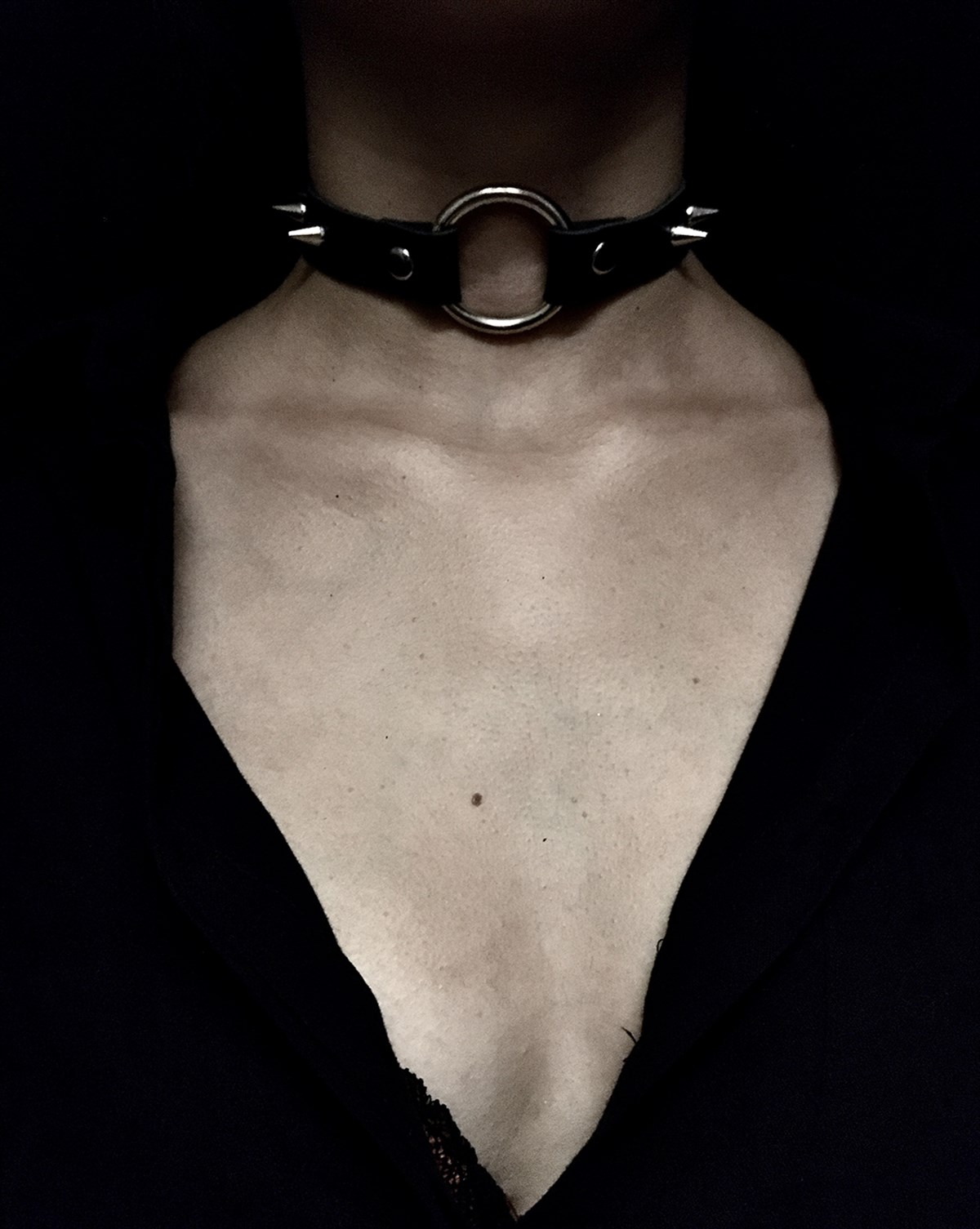 CHOKER Handmade Gothic Style Ring Spike Belt