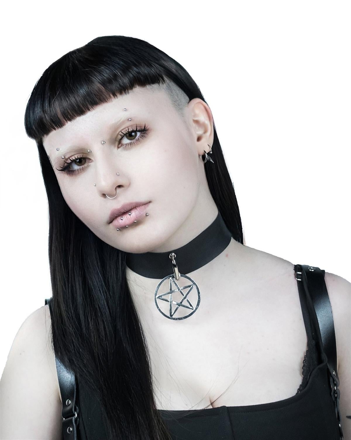  CHOKER Handmade Pentagram Style
