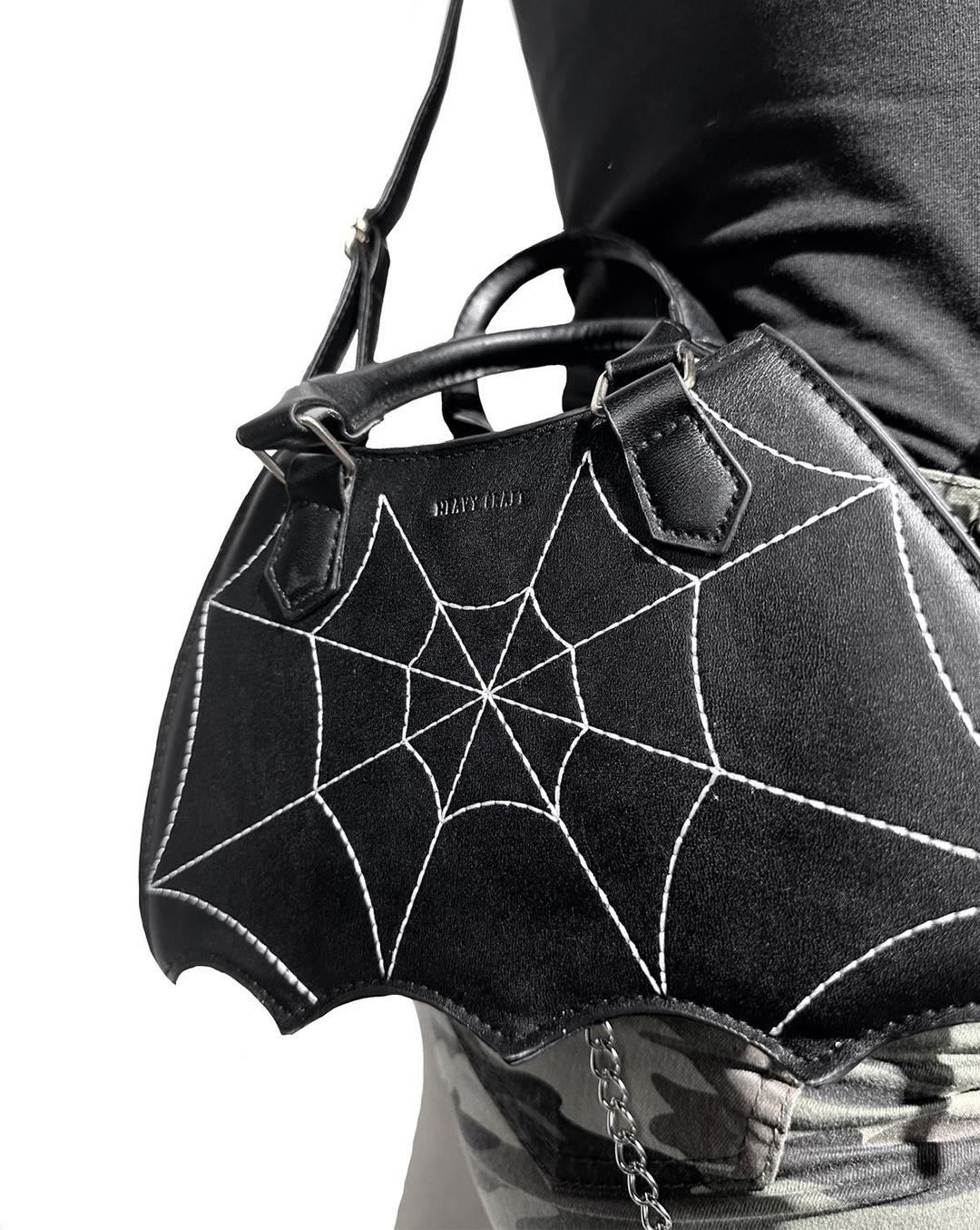 COFFIN Cobweb Bat Crossbody Bag
