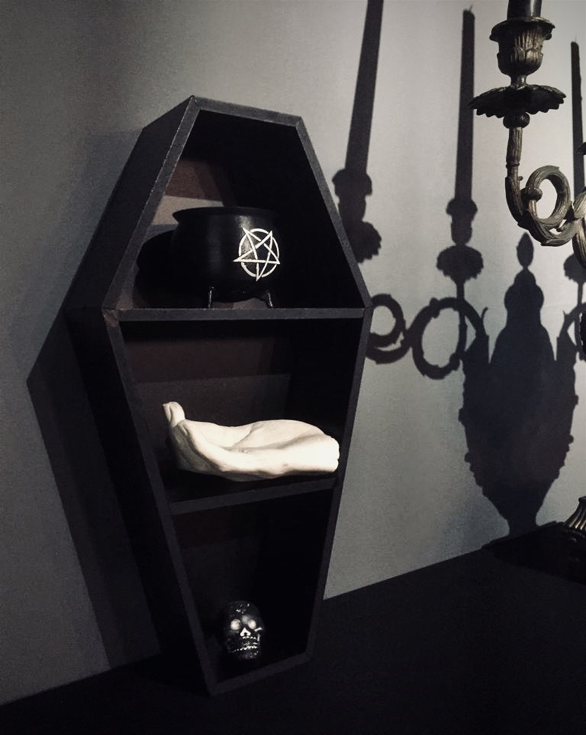 GOTHIC Black Coffin Shelf