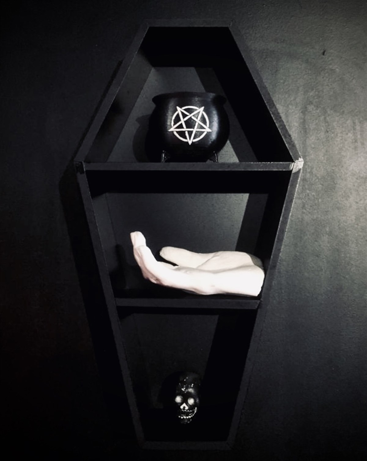 GOTHIC Black Coffin Shelf
