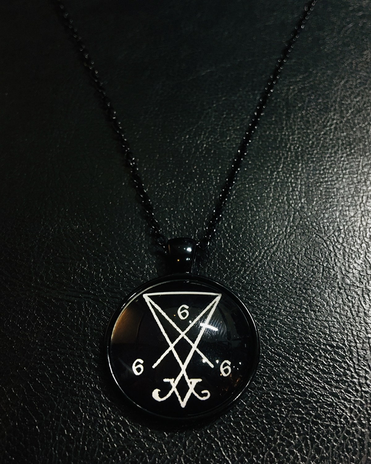 LUCIFER Sigil Glass Necklace