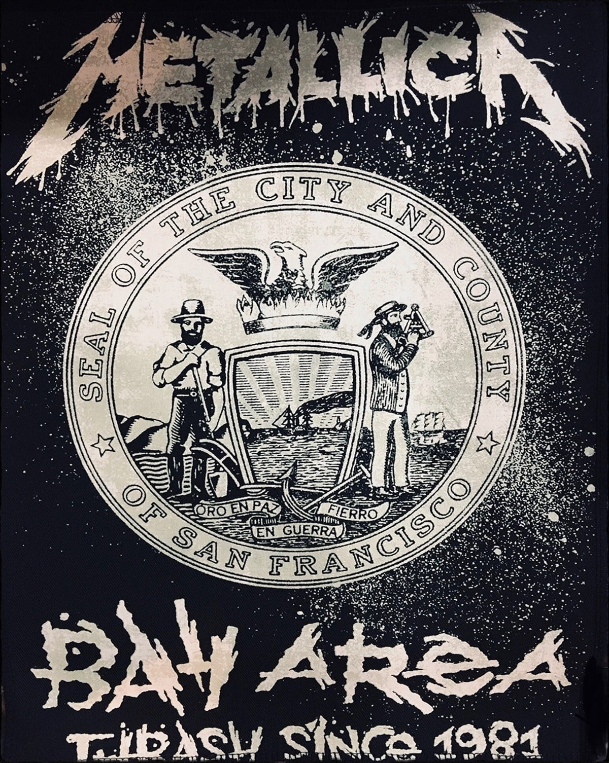 METALLICA Bay Area Thrash 1981 Back Patch