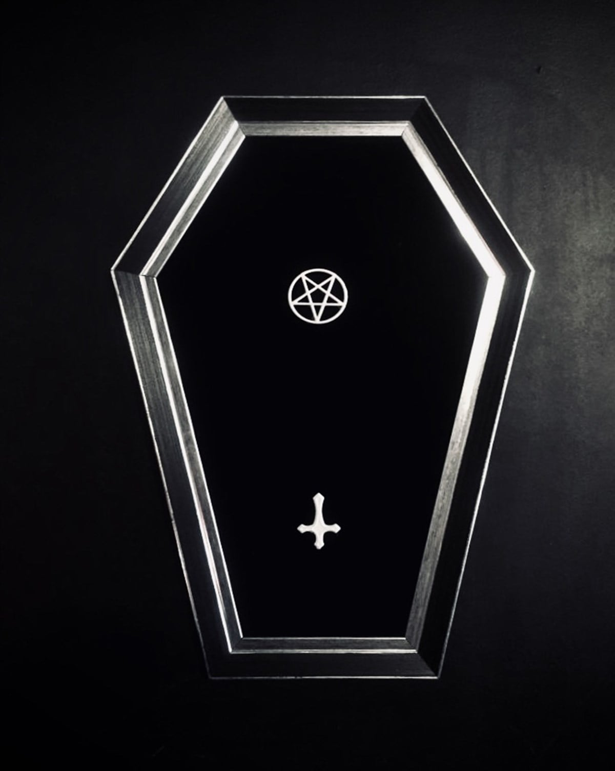 PENTAGRAM Satanism Gothic Coffin Tablo