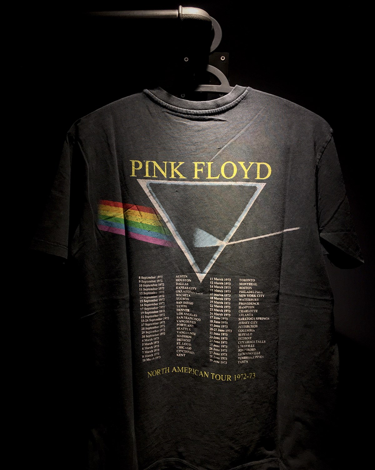 PINK FLOYD  Dark Side of The Moon 1972 North America Tour  T-Shirt