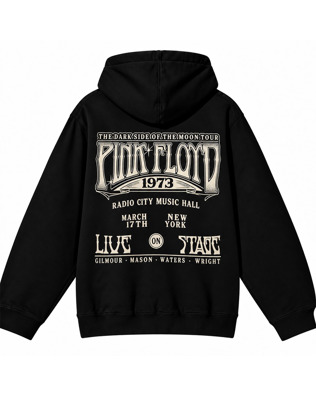 PINK FLOYD Side Of The Moon 1973 Live Stage Radio City Hoodie Zip Up