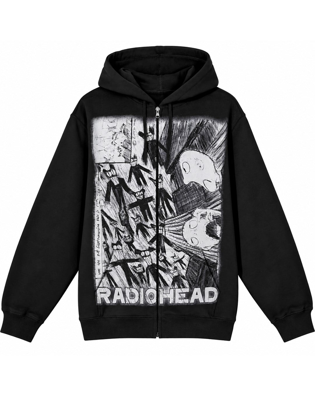 RADIOHEAD Scribble Hoodie Zip Up