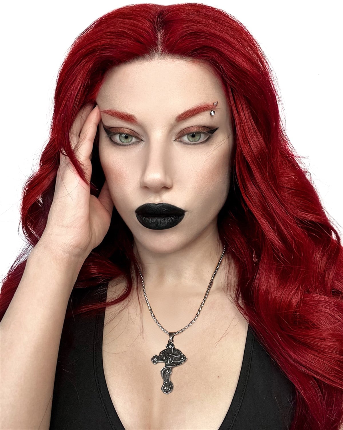 SKULL & DRAGON Cross Necklace