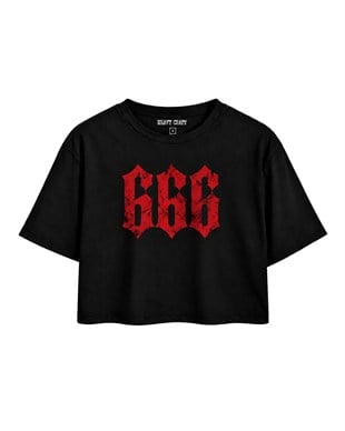 666 Red Crop T-Shirt OversizeHeavy Craft