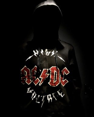 ACDC High Voltage Hoodie Sweatshirt  Zip Up