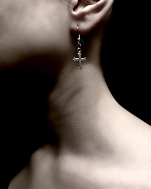 Charms Hollow Cross Earrings