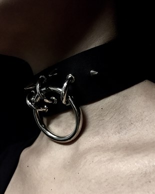CHOKER Handmade Gothic Style Ring Spike 