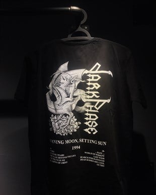 DARKPHASE  Waning Moon,Setting Sun  T-Shirt