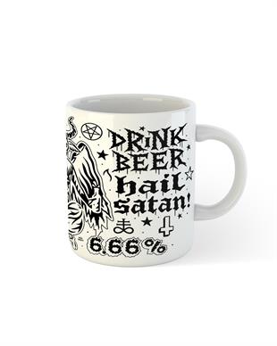 DRINK BEER HAIL SATAN 6.66 %  Kupa Bardak