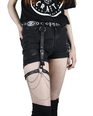 LEG BELT Handmade Gothic Style Ring Chain Leg Belt