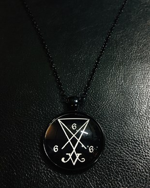 LUCIFER Sigil Glass Necklace