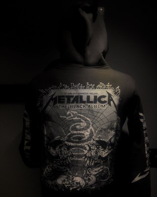 METALLICA Black Album Hoodie Sweatshirt Zip Up 