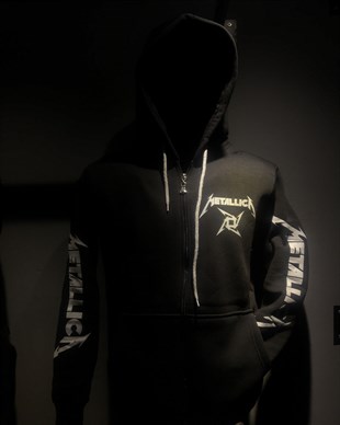 METALLICA Black Album Hoodie Sweatshirt Zip Up 
