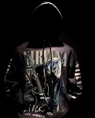 NIRVANA Kurt Cobain 1982-94  Hoodie Sweatshirt