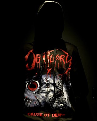 OBITUARY Cause of Death Hoodie Sweatshirt Zip Up