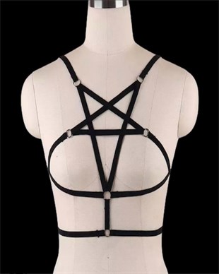 HARNESS Pentagram Gothic Style Body Belt
