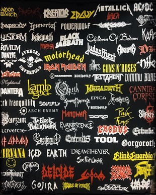 ROCK BANDS Logos Back Patch