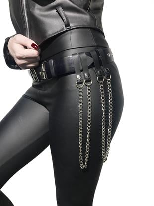 SINGLE BIRDS EYE Chain Link Handmade Belt Womens Belt