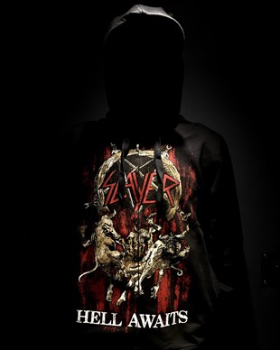 SLAYER Hell Awaits Hoodie Sweatshirt  Zip Up