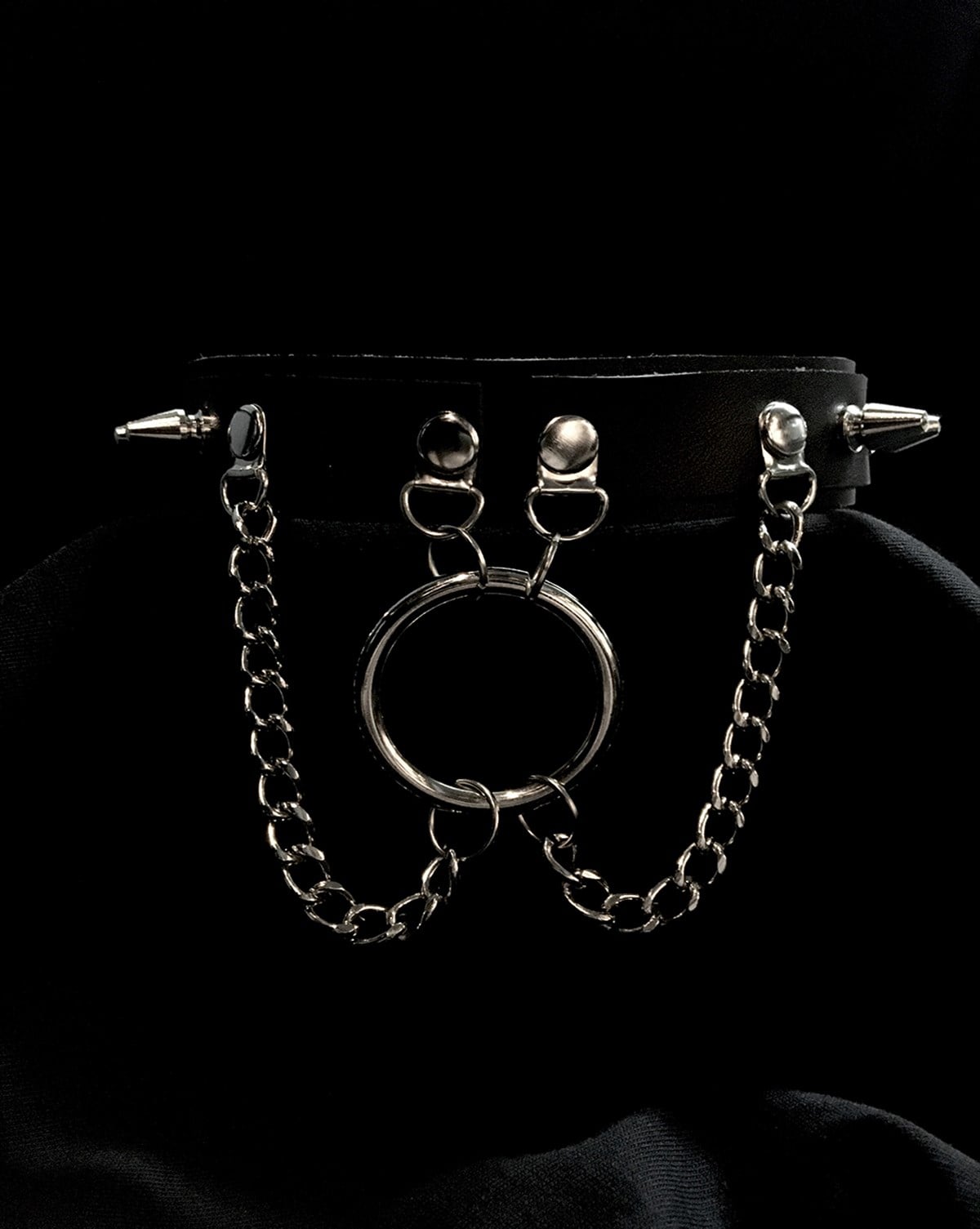 CHOKER Handmade Gothic Style Ring Chain Kolye