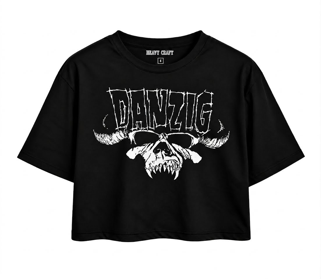DANZIG Logo Crop T-Shirt OversizeHeavy Craft