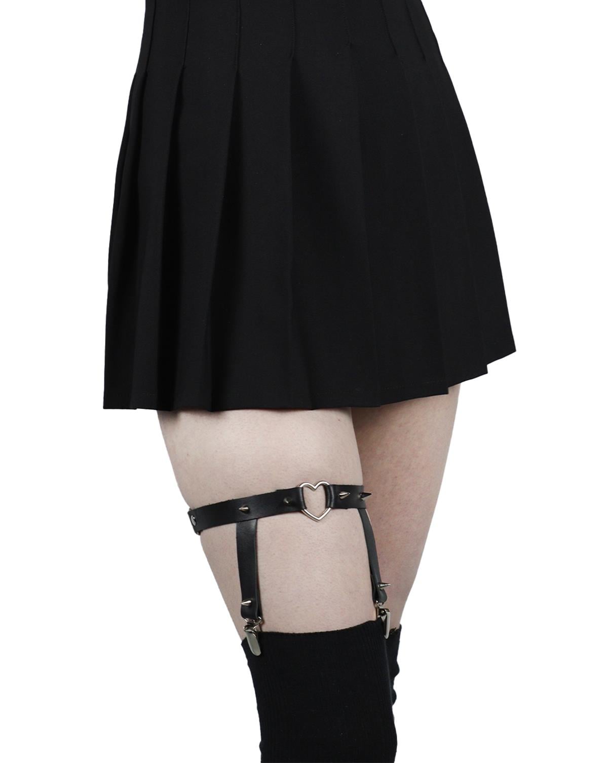 LEG BELT Handmade Gothic Heart Spike Bacak Kemeri