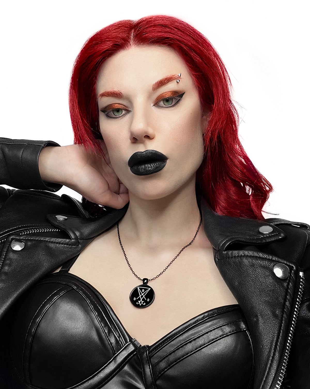 LUCIFER Sigil Glazed Necklase