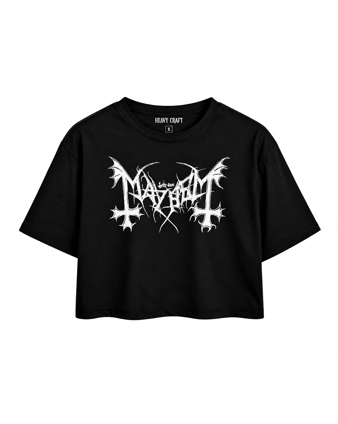 MAYHEM Logo Crop T-Shirt OversizeHeavy Craft