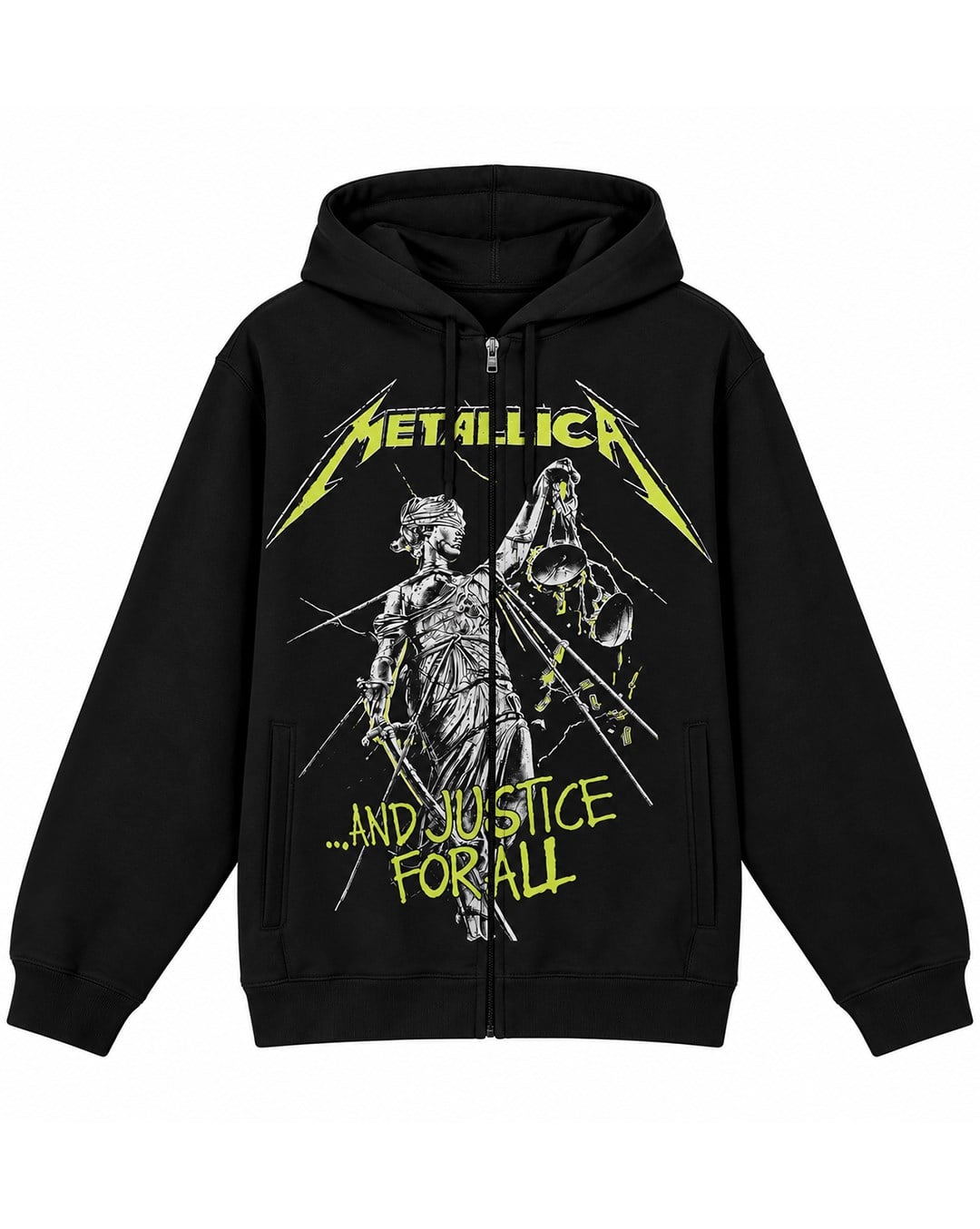 METALLICA And Justice for All Hoodie Zip UpHeavy Craft