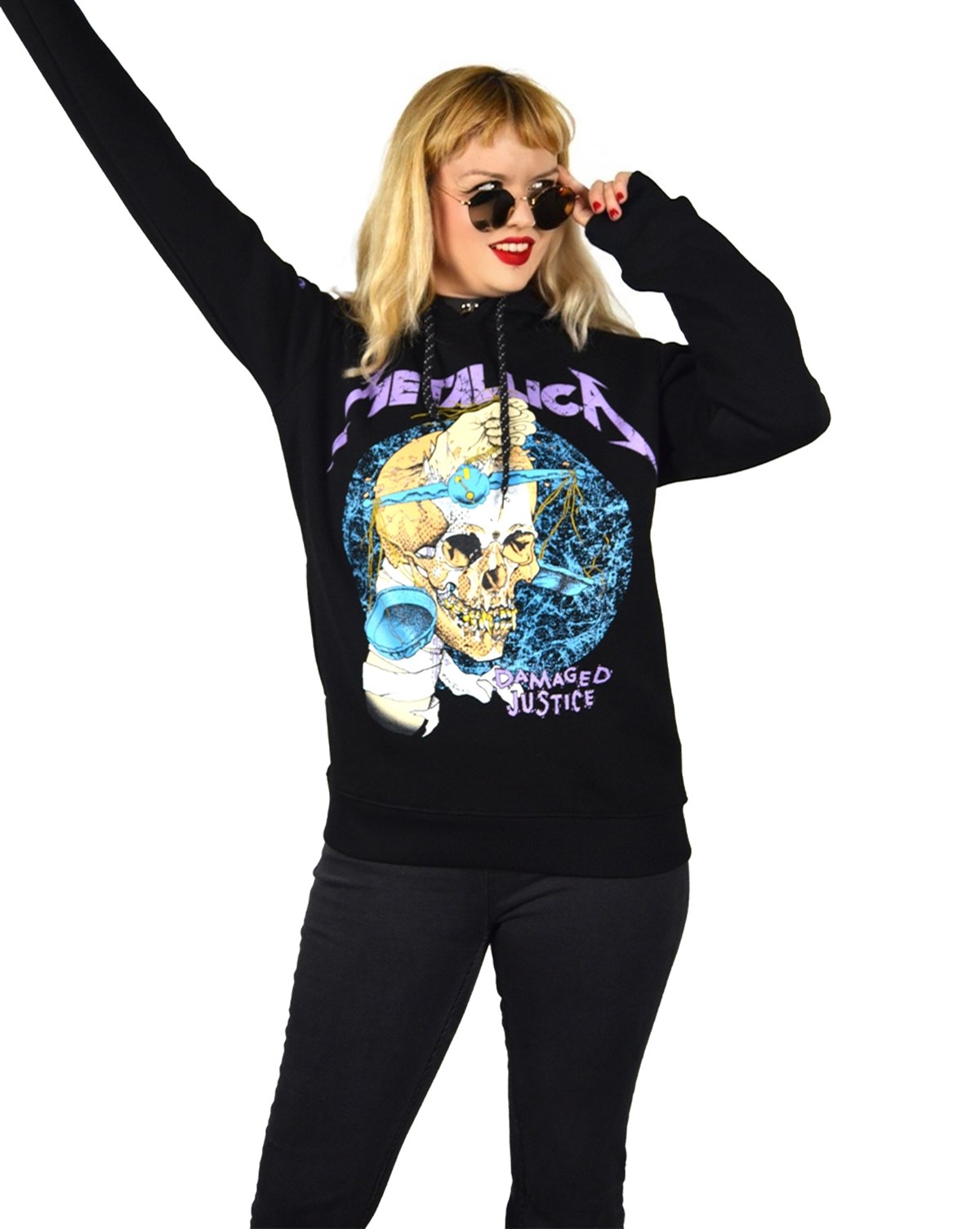 METALLICA Damaged Justice Hoodie Sweatshirt