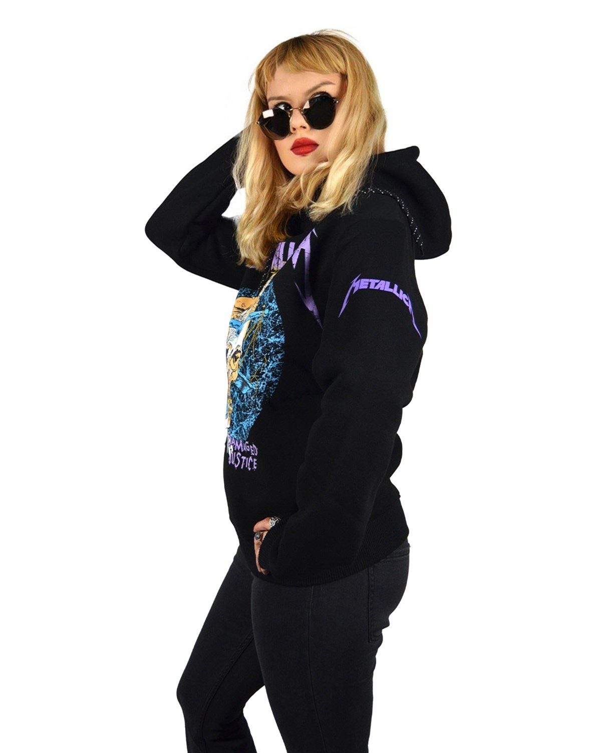 METALLICA Damaged Justice Hoodie Sweatshirt