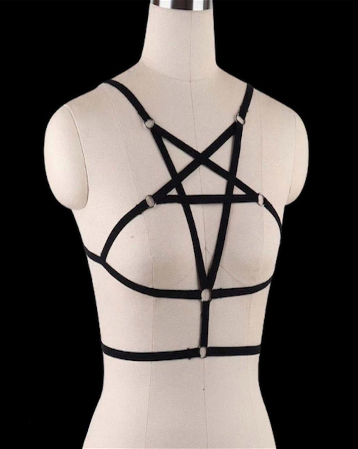 HARNESS Pentagram Gothic Style Body Belt