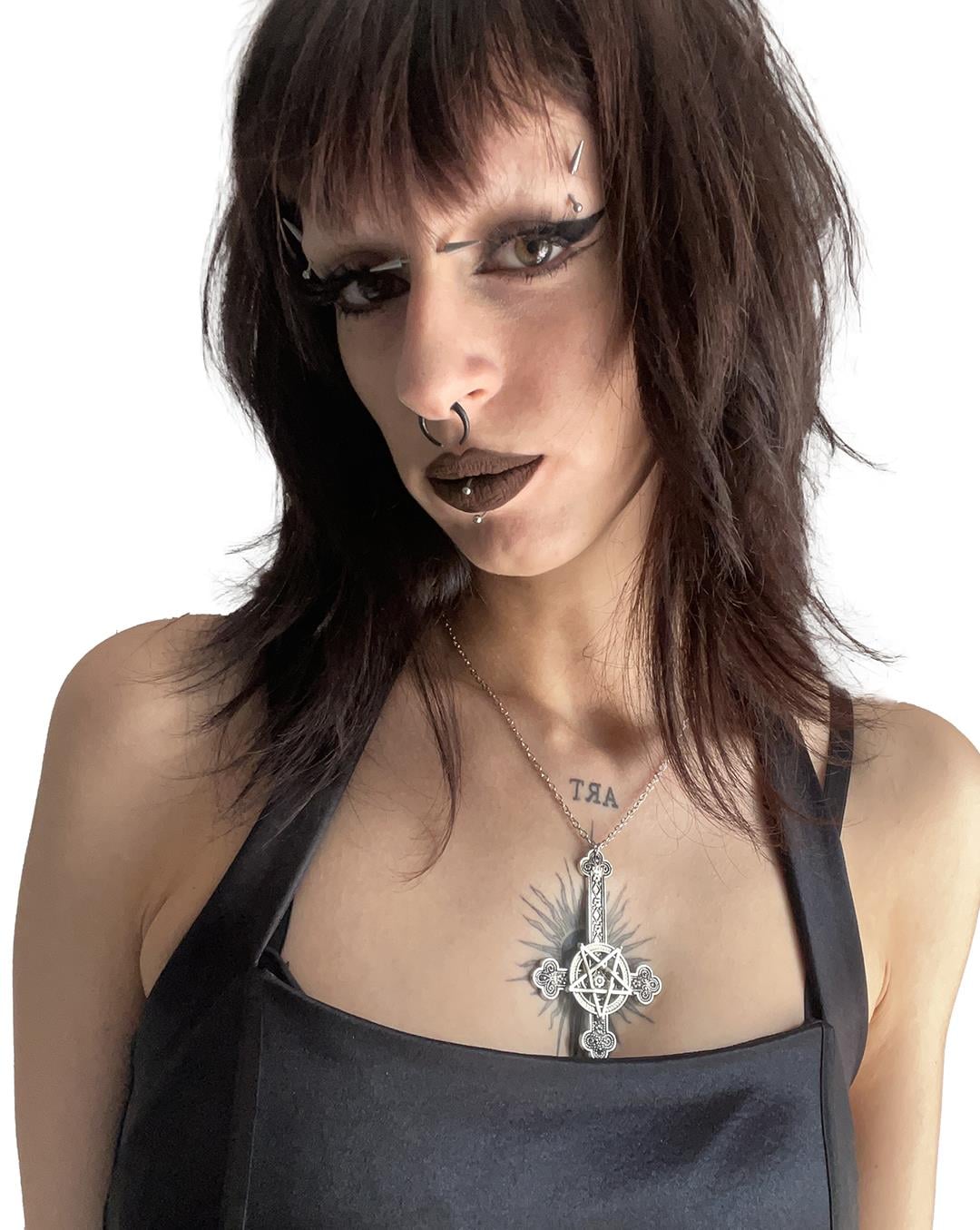 PENTAGRAM Inverted Cross NecklaceHeavy Craft
