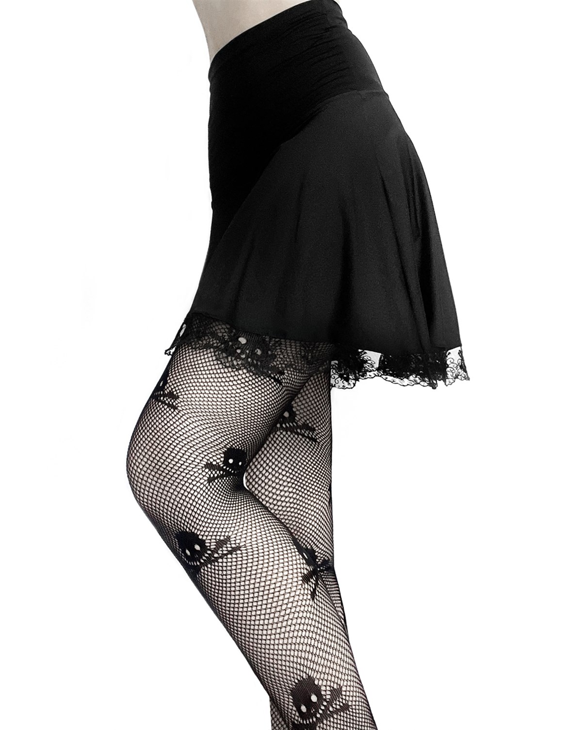 SKULL  Mesh Net Pantyhose Stockings