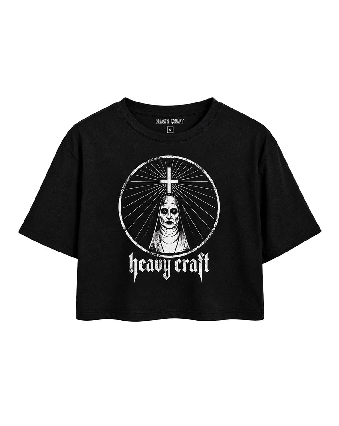 VALAK Made in hell - HEAVY CRAFT Crop T-Shirt OversizeHeavy Craft