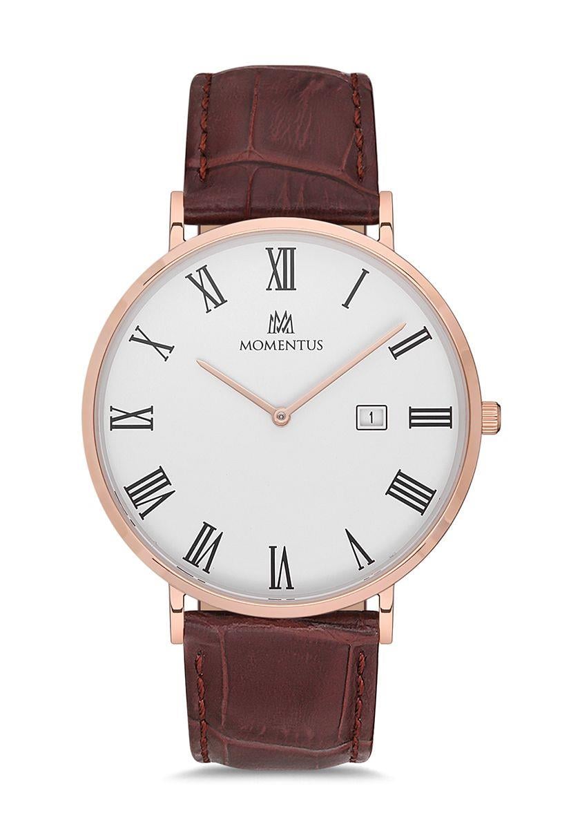 Momentus Klasik Kahverengi Deri Kordon CM135R-02KR Erkek Kol Saati