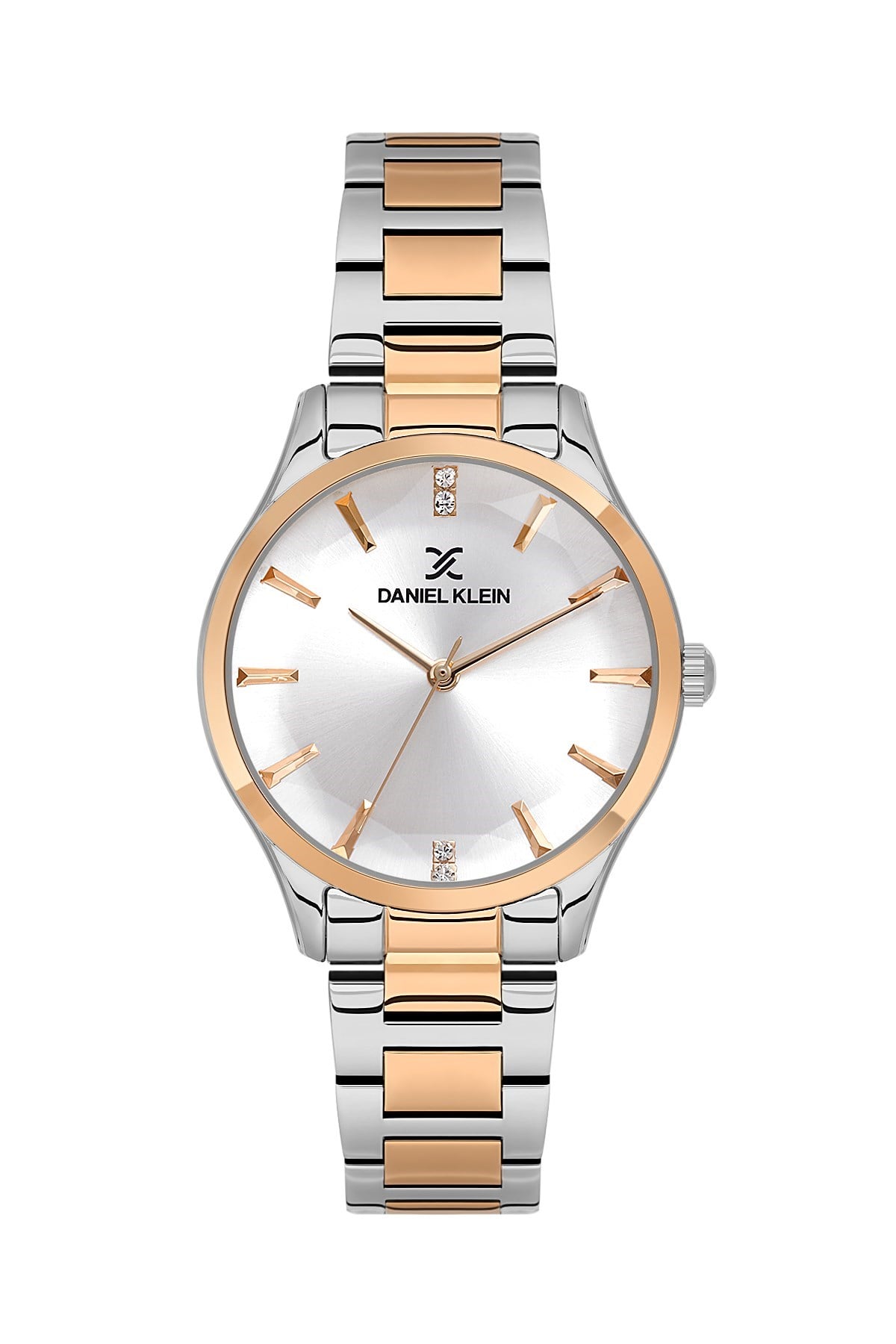 Daniel Klein Metal Rose Gold Gümüş Çift Renk Yuvarlak Kasa Kadın Kol Saati DKE.6.10925-6