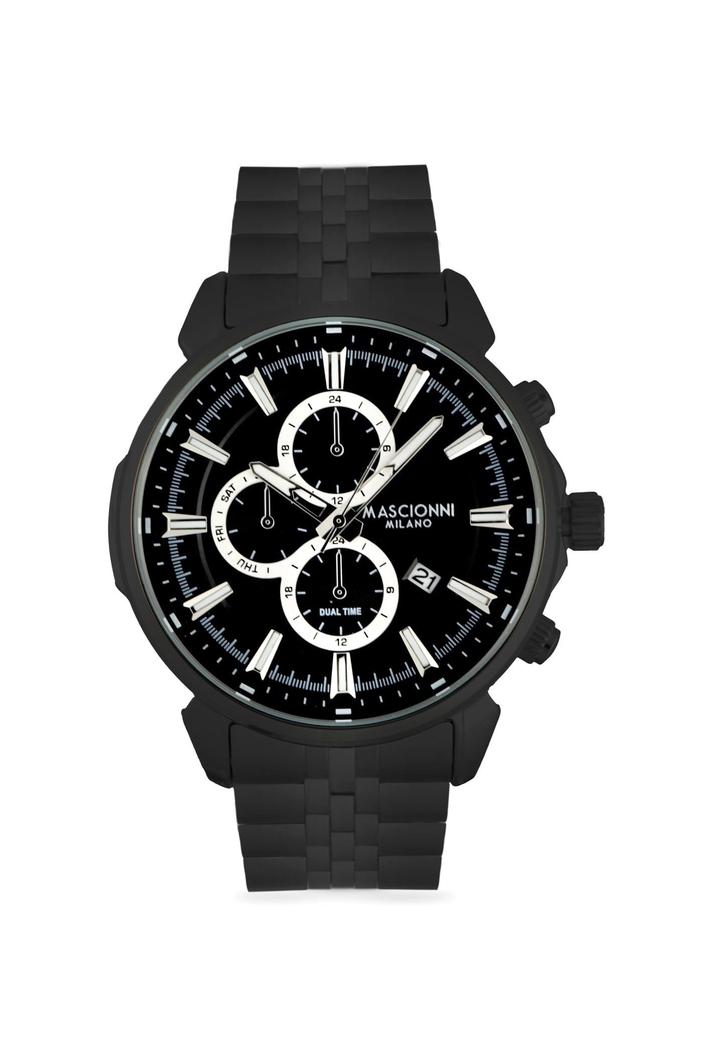 Mascionni Siyah Renk Fonksiyonlu Metal Erkek Kol Saati  M.1.1364-05